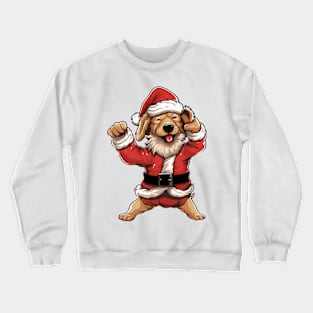 Cartoon Christmas Cocker Spaniel Dog Dancing Crewneck Sweatshirt